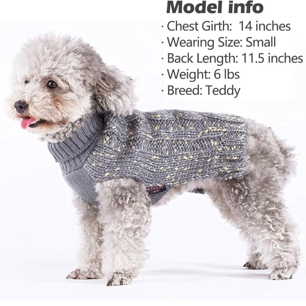 Kyeese Gray Knitted Dog Sweater